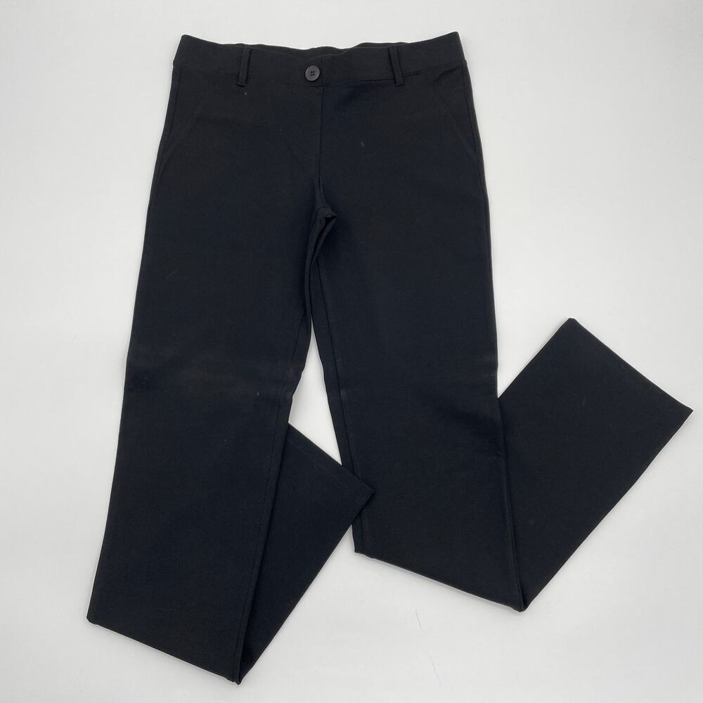 BETABRAND Womens Ponte Pant Size M Black Classic Straight Leg Mid Rise Stretch